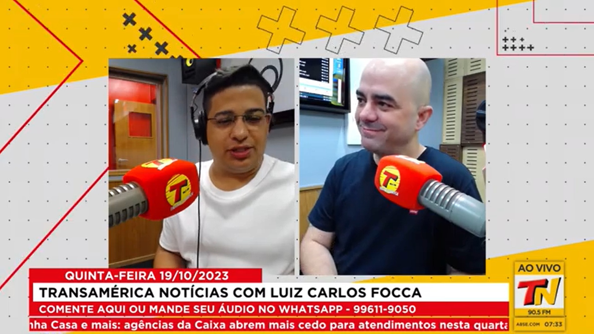 Palestrante de vendas sendo entrevistado na rádio Transamerica